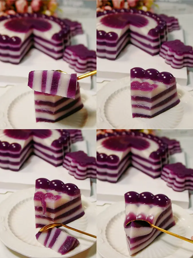 Creative Cake | Purple sweet potato coconut milk mille-feuille water chestnut cake step 0