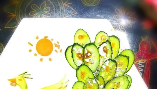 Creative dish Phoenix cucumber platter