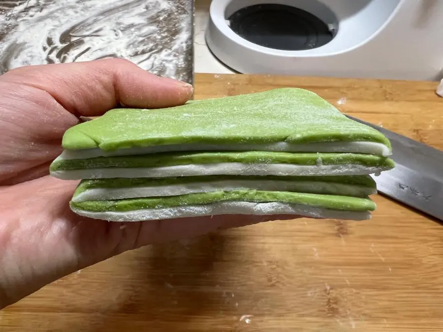 Two-color striped dumplings!Challenge !ï¸ creative dumplings together step 0