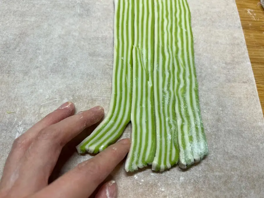 Two-color striped dumplings!Challenge !ï¸ creative dumplings together step 0