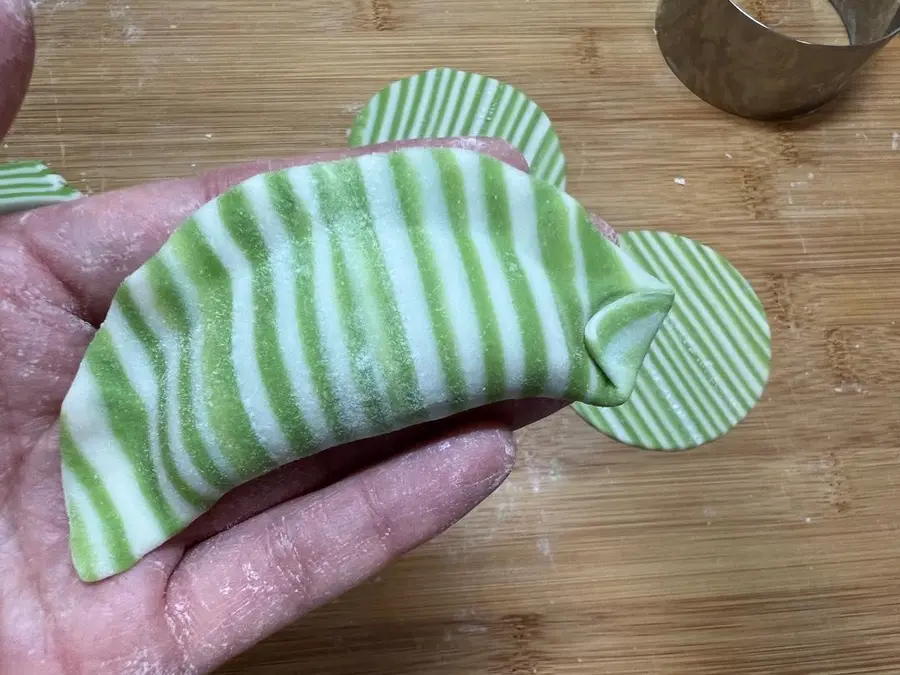 Two-color striped dumplings!Challenge !ï¸ creative dumplings together step 0