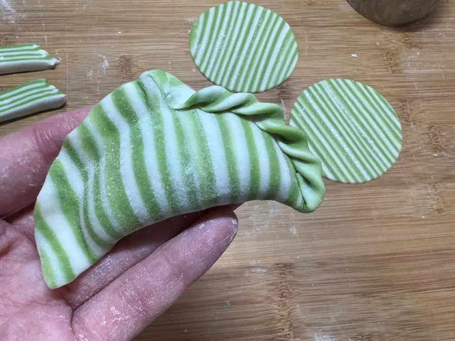 Two-color striped dumplings!Challenge !ï¸ creative dumplings together step 0