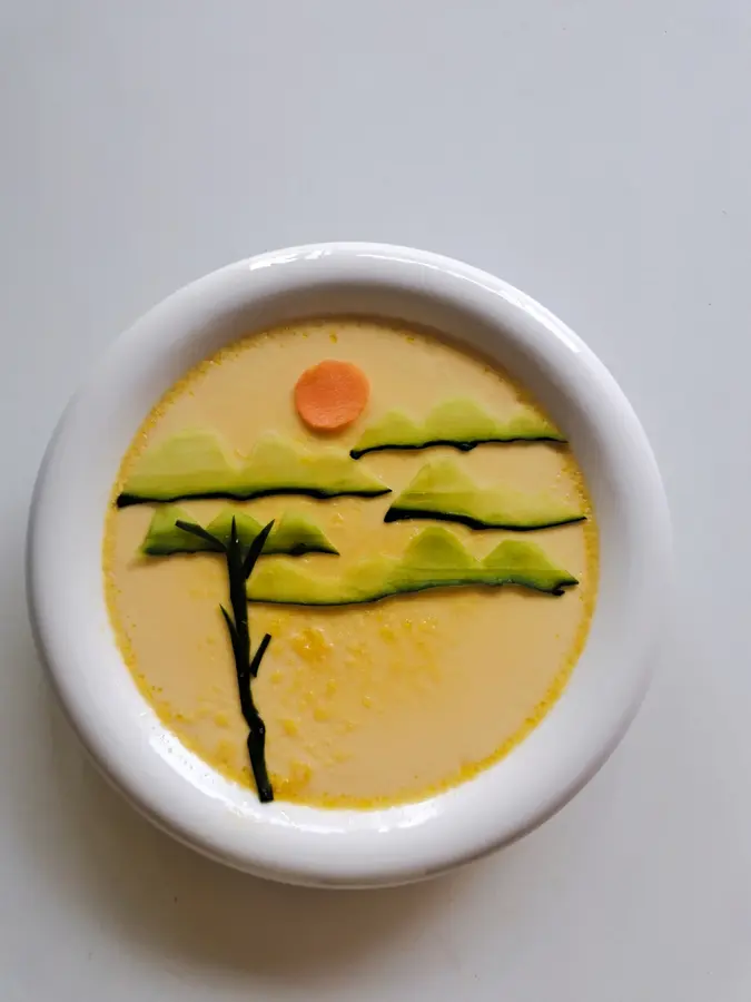 Creative Steamed Eggs â€“ Autumn Scene step 0