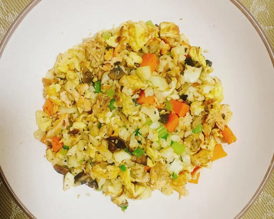 Creative Fat Reduction Meal: Fat Reduced Cauliflower Fried Rice