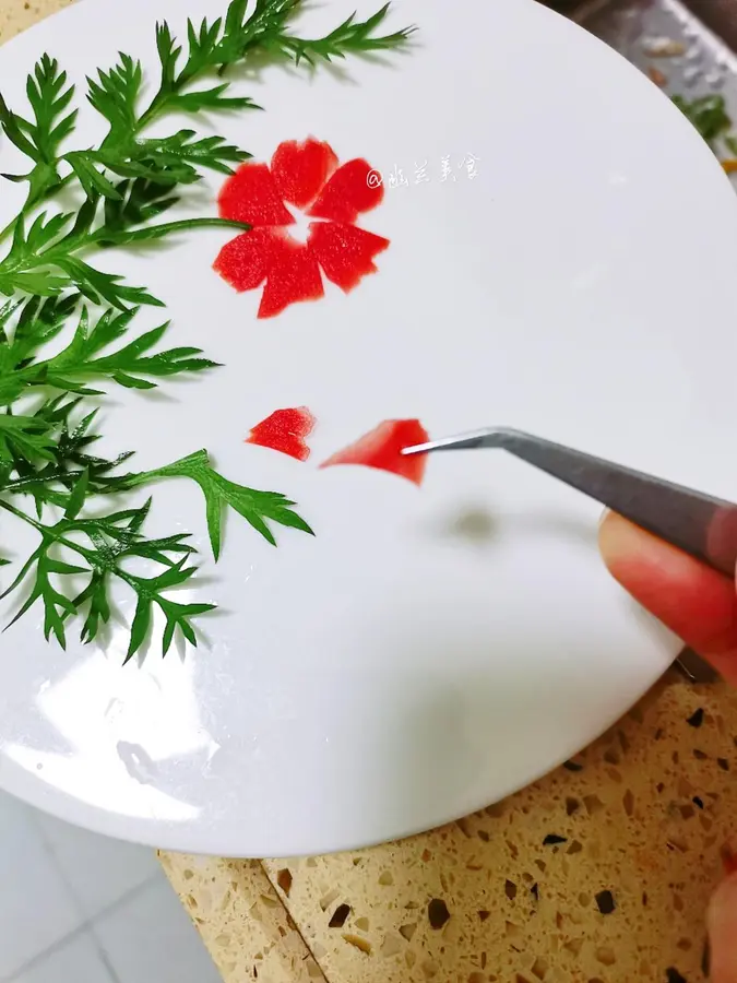 ã€Tomato Creative Dinner Plate Paintingã€‘Detailed editing text retouching step 0