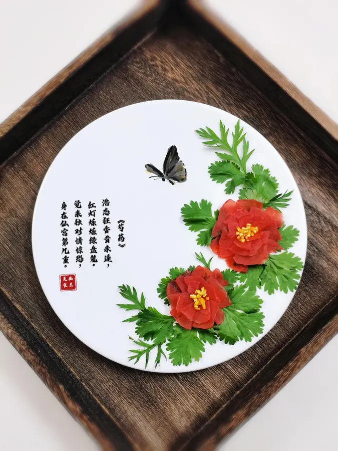 ã€Tomato Creative Dinner Plate Paintingã€‘Detailed editing text retouching step 0