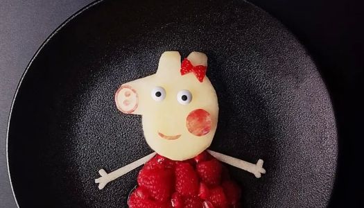  Peppa Pig Fruit Platter  Peppa Pig Little Sister  Children's Creative Cartoon Fruit Shape 