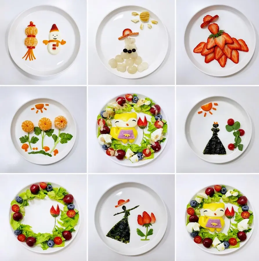 Fruit Platter Creative Breakfast Cartoon Princess Simple Version (Continuously Updated...... ï¼‰ step 0