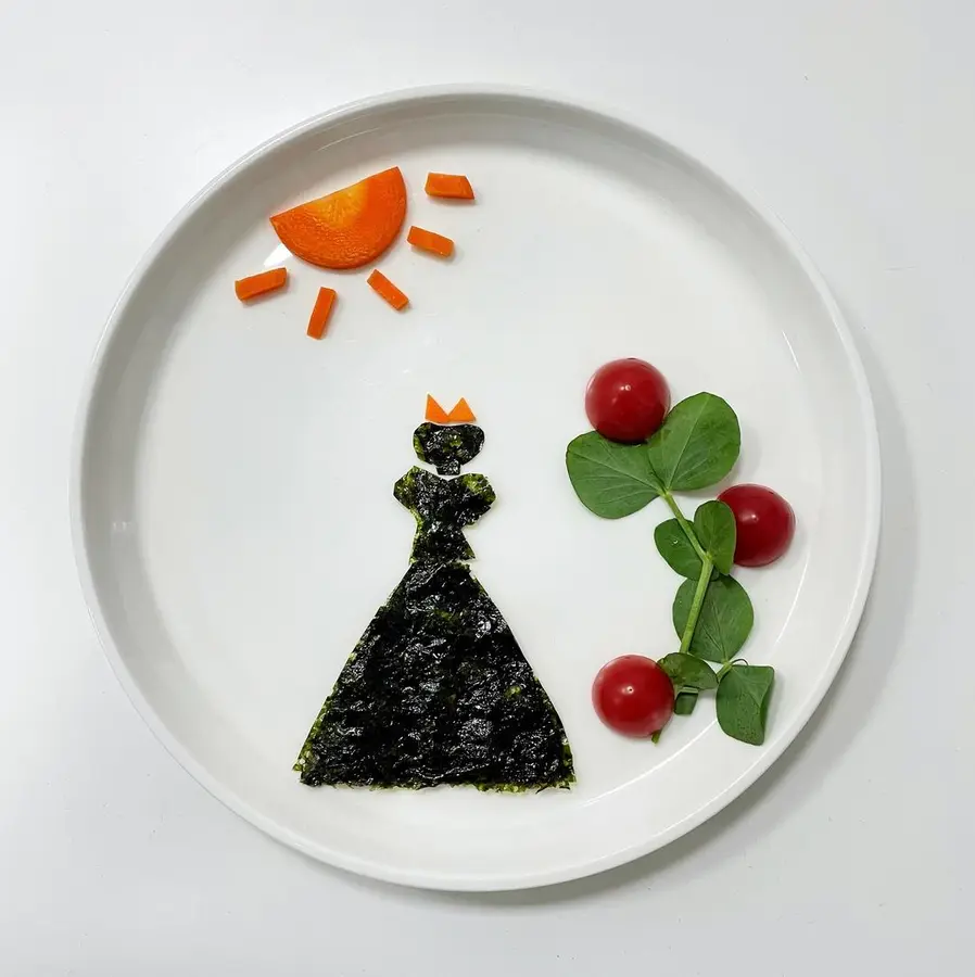 Fruit Platter Creative Breakfast Cartoon Princess Simple Version (Continuously Updated...... ï¼‰ step 0