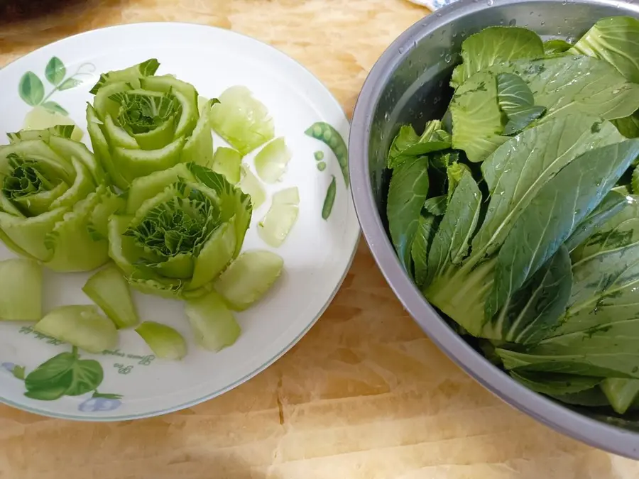 Hospitality Dishes - Creative Plating of Shanghai Greens  step 0