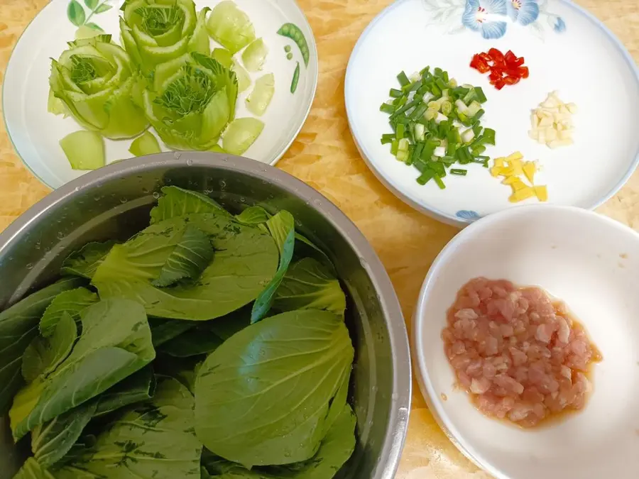 Hospitality Dishes - Creative Plating of Shanghai Greens  step 0