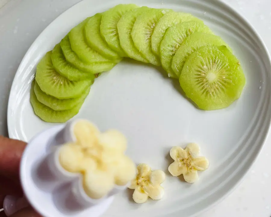 A creative platter of pecans and fruits step 0