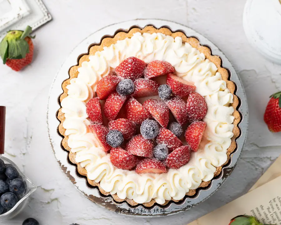 Christmas Special: Cheese Strawberry Tart! Super great for sharing! step 0