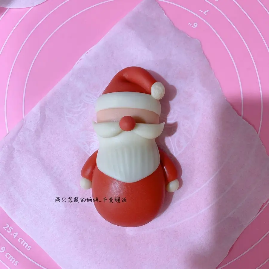 Cute shape steamed bun Christmas series 2019 Christmas Claus & Christmas tree step 0