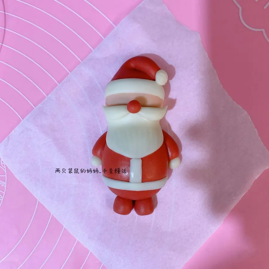 Cute shape steamed bun Christmas series 2019 Christmas Claus & Christmas tree step 0