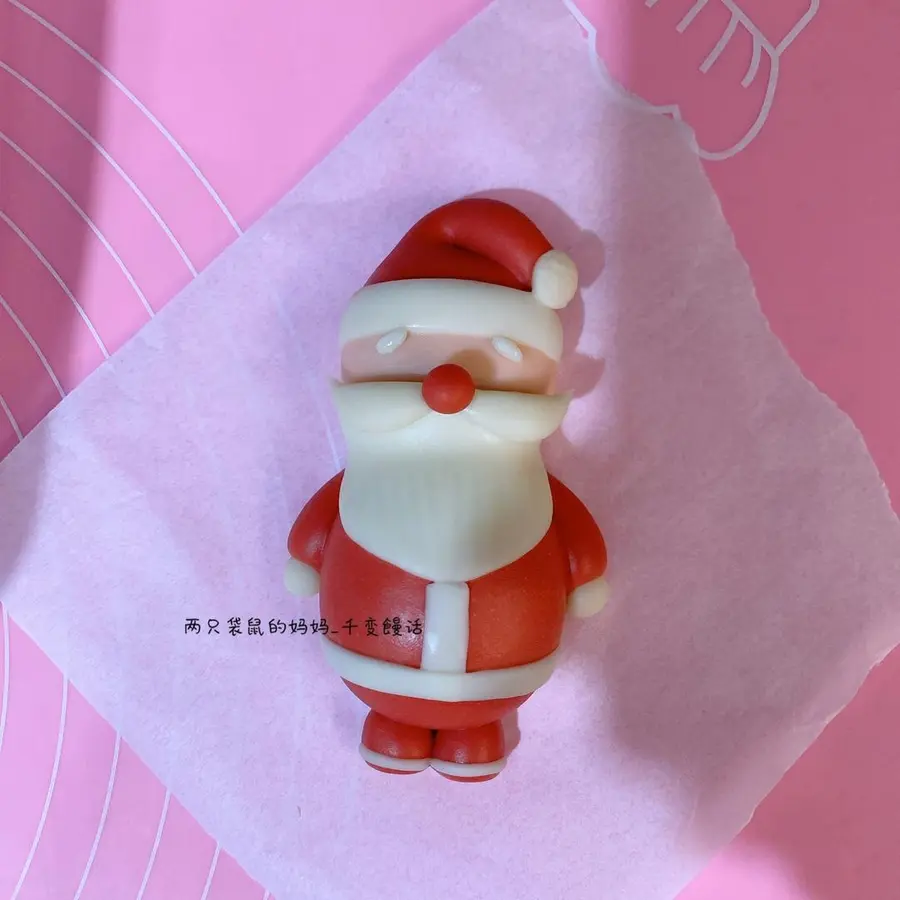 Cute shape steamed bun Christmas series 2019 Christmas Claus & Christmas tree step 0