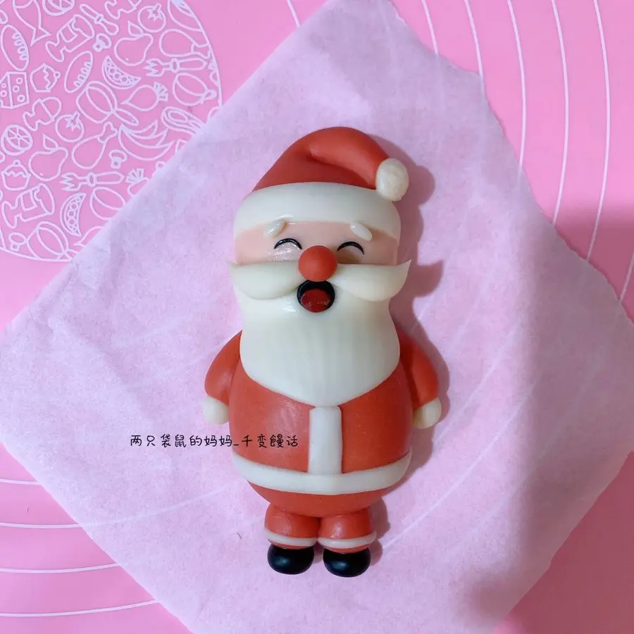 Cute shape steamed bun Christmas series 2019 Christmas Claus & Christmas tree step 0