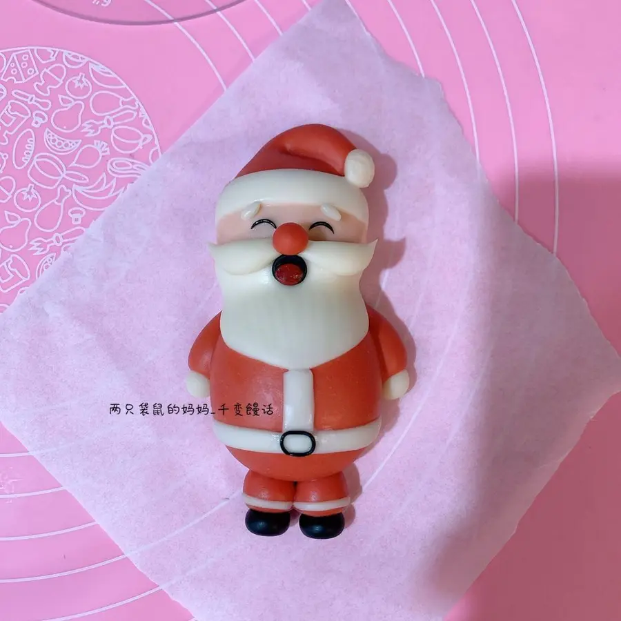 Cute shape steamed bun Christmas series 2019 Christmas Claus & Christmas tree step 0