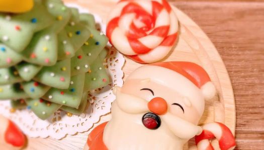 Cute shape steamed bun Christmas series 2019 Christmas Claus & Christmas tree