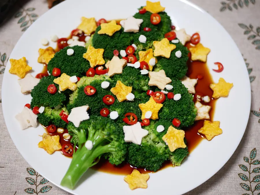 Wu Jianhao celebrates Christmas - Fat Reduction Broccoli Christmas Tree step 0