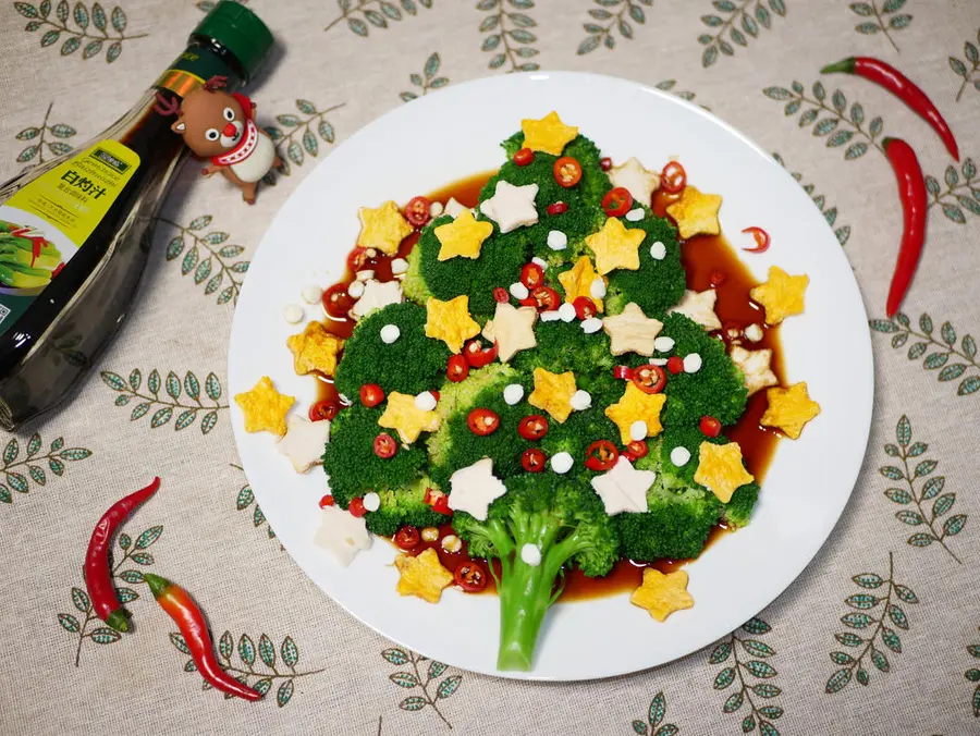 Wu Jianhao celebrates Christmas - Fat Reduction Broccoli Christmas Tree