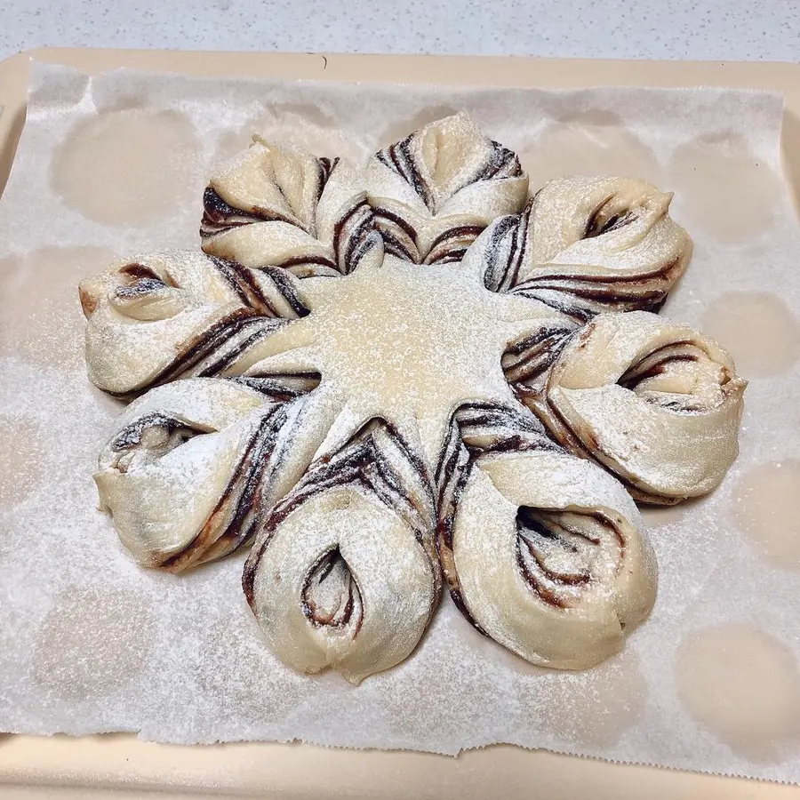 Christmas Snowflake Bread step 0