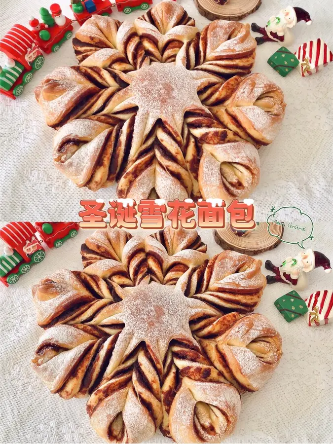 Christmas Snowflake Bread