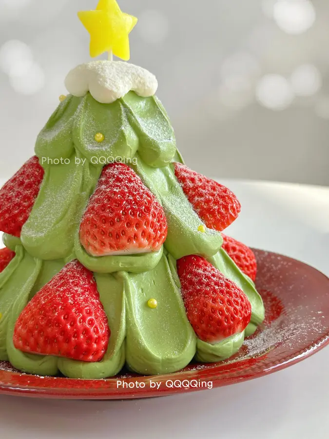  Christmas Tree Cake|Taro Mash Matcha Cream step 0