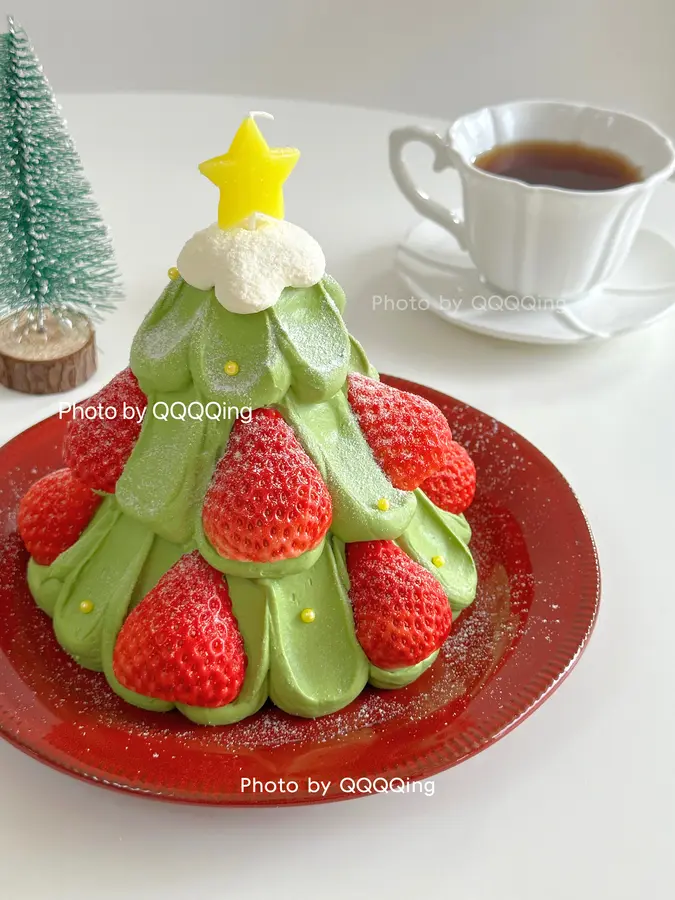  Christmas Tree Cake|Taro Mash Matcha Cream step 0