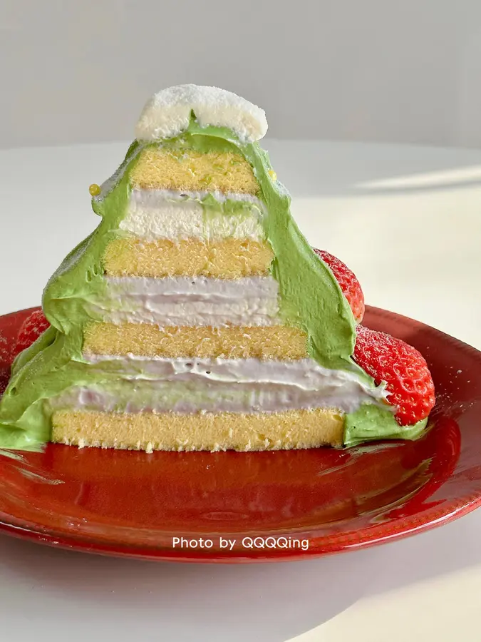  Christmas Tree Cake|Taro Mash Matcha Cream step 0