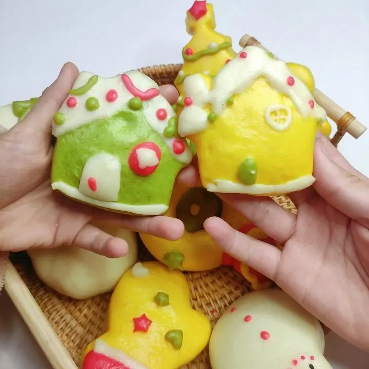 Christmas exclusive  ~ cartoon shape fruit and vegetable steamed bun collection step 0