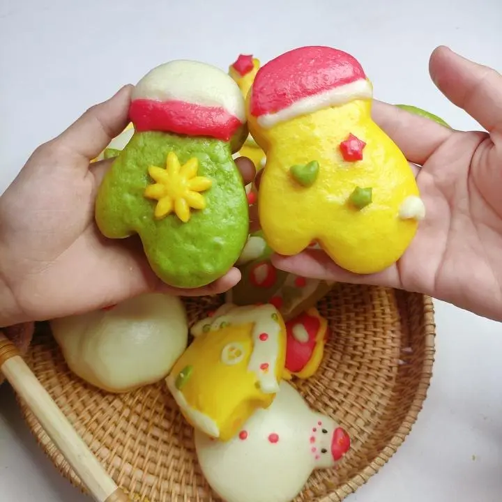 Christmas exclusive  ~ cartoon shape fruit and vegetable steamed bun collection step 0