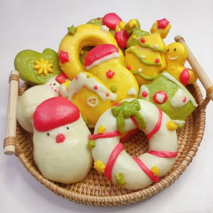 Christmas exclusive  ~ cartoon shape fruit and vegetable steamed bun collection step 0