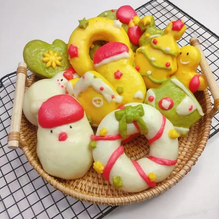 Christmas exclusive  ~ cartoon shape fruit and vegetable steamed bun collection