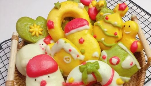 Christmas exclusive  ~ cartoon shape fruit and vegetable steamed bun collection