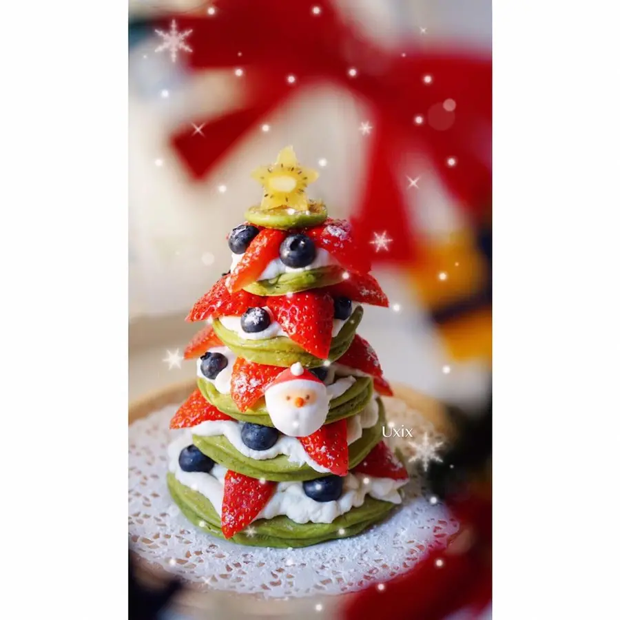 Muffins Christmas tree step 0