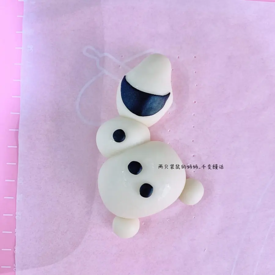 Cute shaped steamed buns Frozen-Snow Treasure Olafâž• is a super simple and good-looking snowflake-shaped steamed bun â„ï¸â˜ƒï¸ step 0