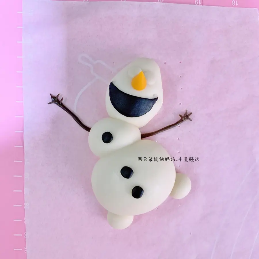 Cute shaped steamed buns Frozen-Snow Treasure Olafâž• is a super simple and good-looking snowflake-shaped steamed bun â„ï¸â˜ƒï¸ step 0