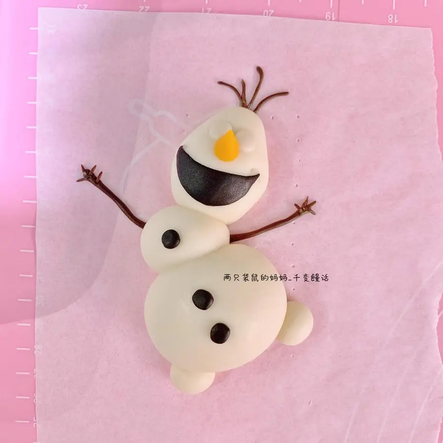 Cute shaped steamed buns Frozen-Snow Treasure Olafâž• is a super simple and good-looking snowflake-shaped steamed bun â„ï¸â˜ƒï¸ step 0