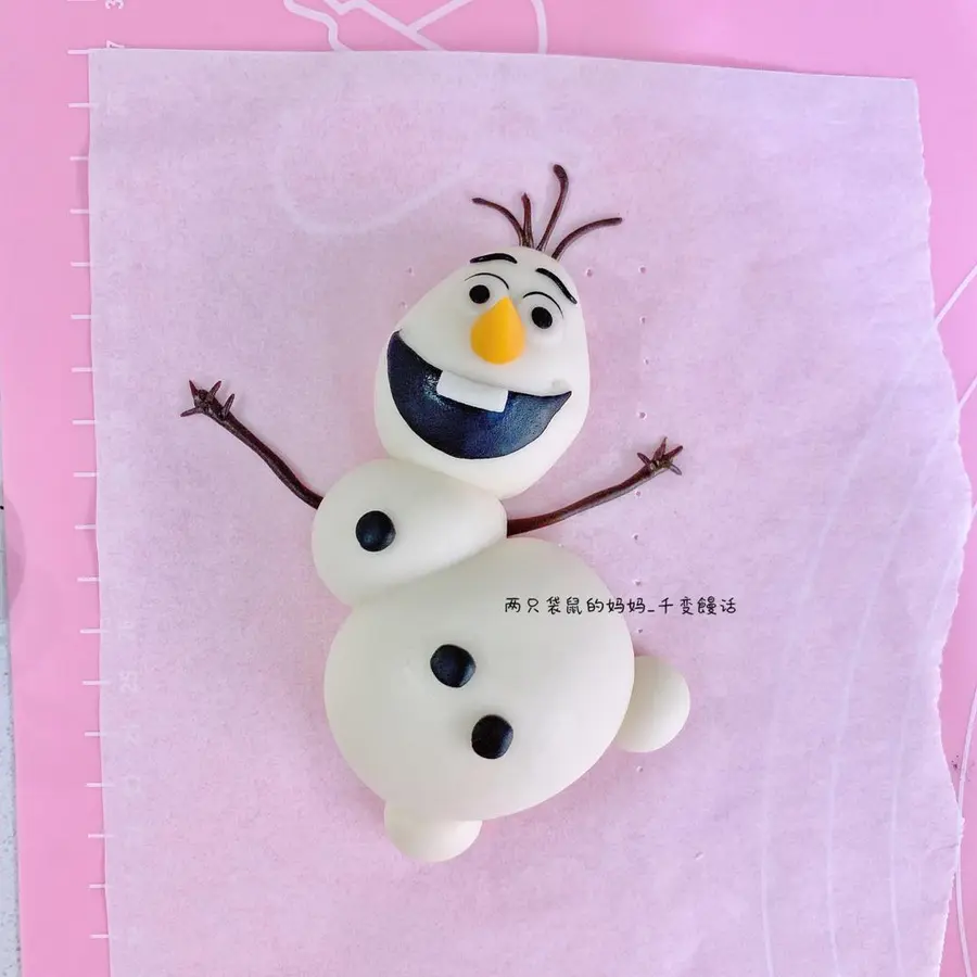 Cute shaped steamed buns Frozen-Snow Treasure Olafâž• is a super simple and good-looking snowflake-shaped steamed bun â„ï¸â˜ƒï¸ step 0