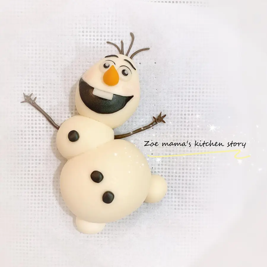 Cute shaped steamed buns Frozen-Snow Treasure Olafâž• is a super simple and good-looking snowflake-shaped steamed bun â„ï¸â˜ƒï¸ step 0