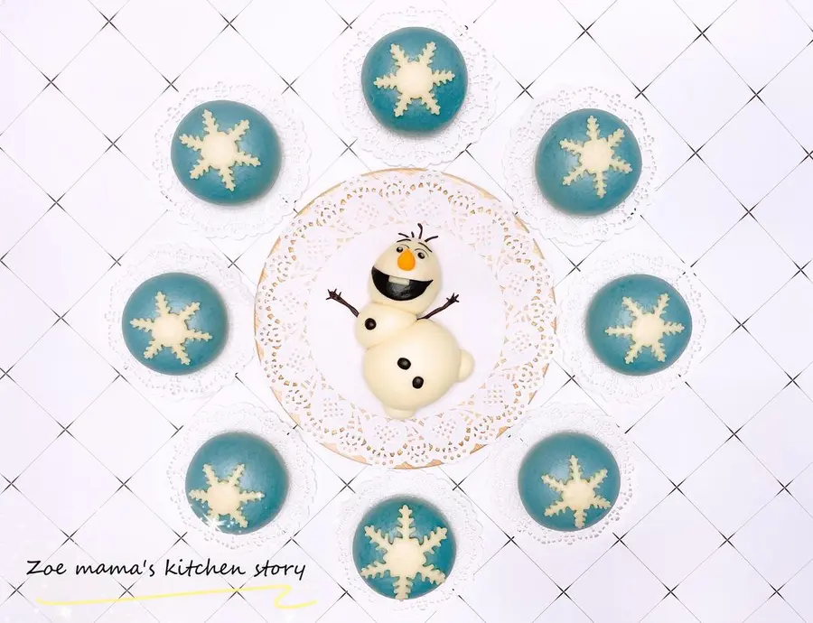 Cute shaped steamed buns Frozen-Snow Treasure Olafâž• is a super simple and good-looking snowflake-shaped steamed bun â„ï¸â˜ƒï¸ step 0