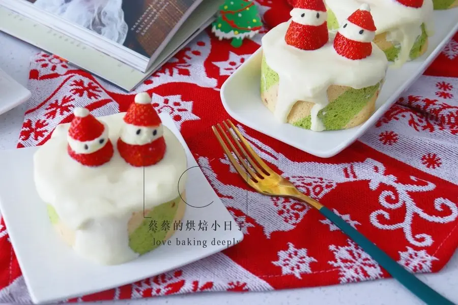 Little fresh Christmas wind|ã€Matcha strawberry two-color cake rollã€‘ step 0