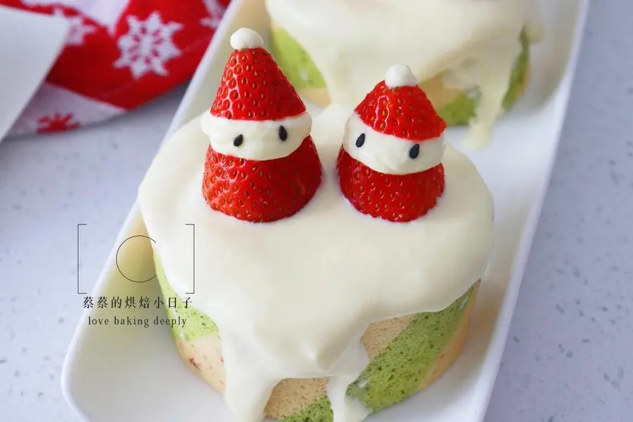 Little fresh Christmas wind|ã€Matcha strawberry two-color cake rollã€‘ step 0