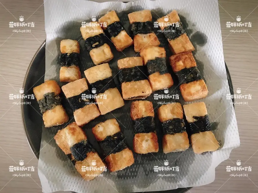 Late-night cafeteria|Japanese-style teriyaki seaweed tofu step 0