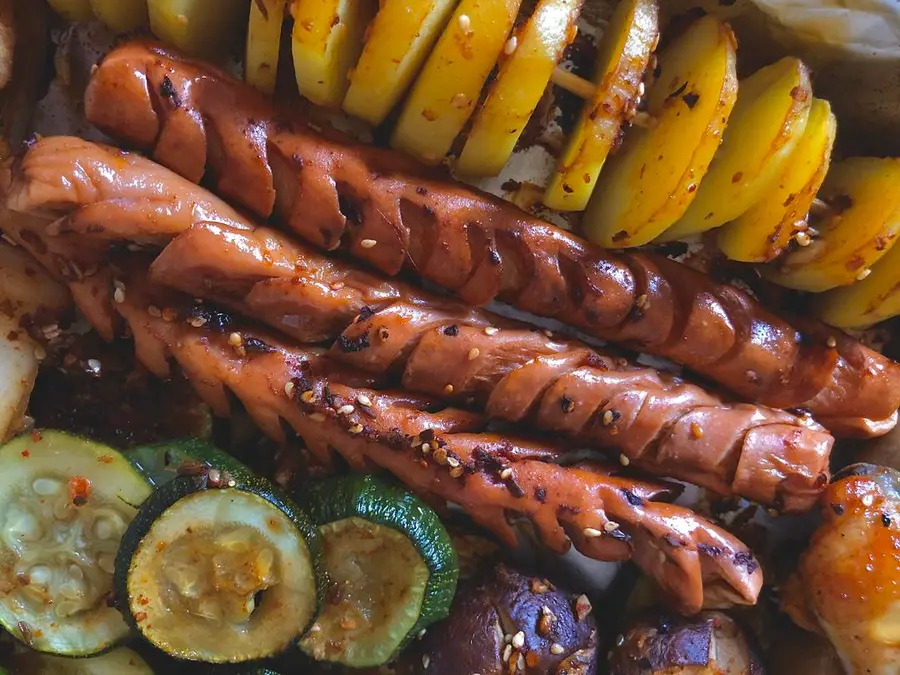 Healthy low-fat oven version of family barbecue|#Healthymeals# (with teriyaki chicken and green onion skewer recipe) step 0