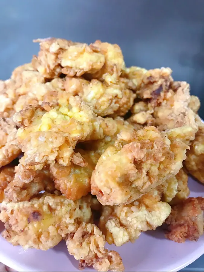 The home version of the crispy fried chicken nuggets, no fried chicken powder required step 0