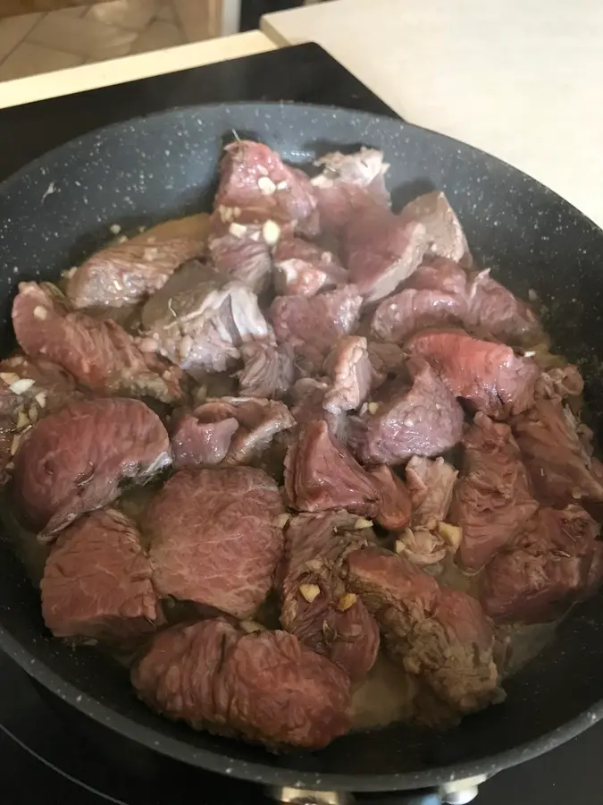 Burgundy beef stew boeuf bourguignon (can be made without a cast iron pot) step 0