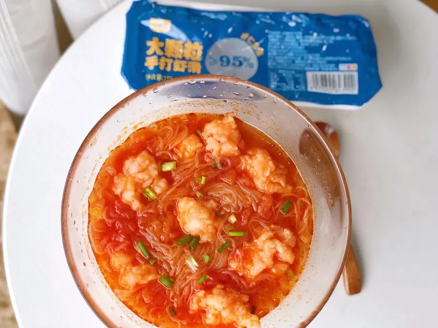 ãŠ™ï¸ Tomato and shrimp slippery vermicelli soup|Q bomb tender and smooth soup is delicious step 0