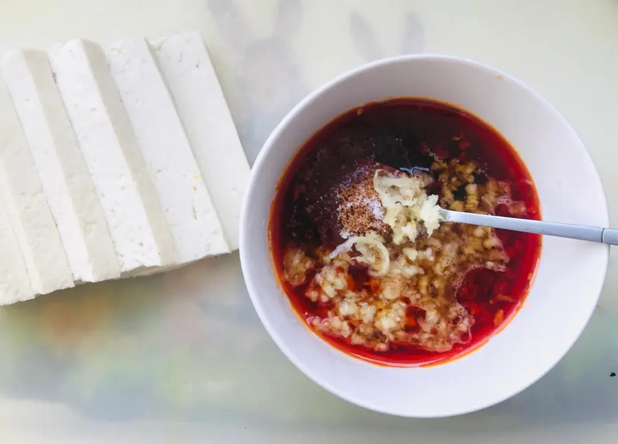 Low-calorie version of Korean-style teppanyaki tofu step 0